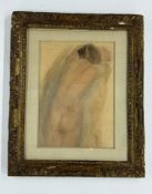 Attributed to Odilion Roche (French, 1868-1947) Nude Watercolour and pencil on paper Signed 'A Rodin