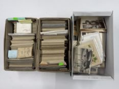 Postcards: three boxes of assorted postcards, to include Donald McGill, Judges , other comic example