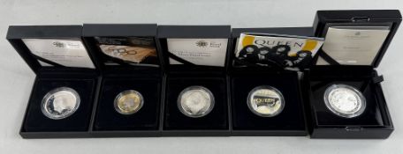 Coins: a Royal Mint 2008 silver proof £5 coin, produced to commemorate 450 years from the accession 