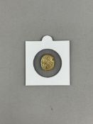 Ancient Coins: Celtic gold stater Gallic Ambiani - convex smooth uniface, reverse disjointed horse a