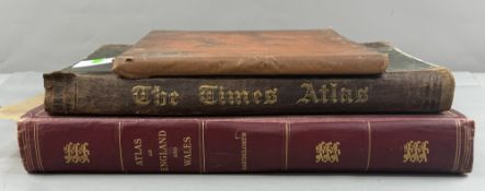 Books: The Times Atlas, published 1896, containing 117 pages of maps including constellations and