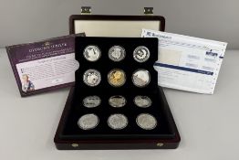 Coins: a limited edition Westminster Diamond Jubilee twelve coin silver proof set, each coin from a 