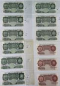 Banknotes: L K O’Brien 10/- notes (3) 21 Nov 1955, Prefixes A56Y, E66Y, Z48X, £1 notes U53K, X16J, X