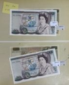 Banknotes: Bank of England, G. M. Gill, £20 notes (2), serial numbers 24U 577968, 01M 760906, both n