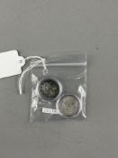 Ancient Coins: Roman Empire Empress Julia Mamaea silver Denarius x 2, draped bust, reverse Juno the 