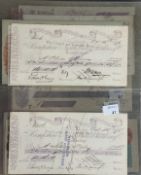 Scripophily: a collection of used and unused cheques mainly from the 50’s and earlier including Lloy