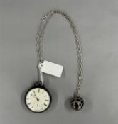 Watches: a silver cased open faced pocket watch, Chester 1856, with presentation inscription inside,