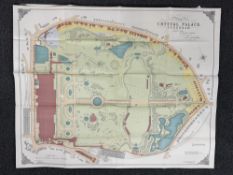 Posters: Sydenham Crystal Palace auction of 1911, two colour posters, one rolled and one folded, sho