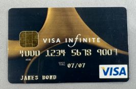 Movies: James Bond's (Daniel Craig) VISA INFINITE Credit Card (brown) from Martin Campbell's Casino 