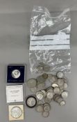 Coins: a large number of pre 1947 British .500 grade silver coins including sixpences, shillings, fl