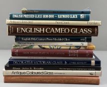 A number of reference books relating to 19th and 20th century glass manufacture, including '
