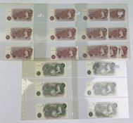 Banknotes: John Standish Fforde, 10/-Notes, consecutive numbers, C33N 378154 – 55 – 56, and unusual 