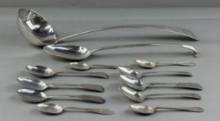 Silver: an 18th century Scottish ladle by James Douglas, Edinburgh 1795, 37cm long, 208g; an Onslow 