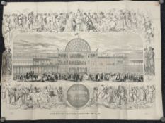 Posters: Crystal Palace Exhibition poster presented to subscribers of the London Evening News showin