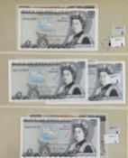 Banknotes: Bank of England, G.M. Gill £5 notes (4) serial numbers SC05 029611, SD01 915826, SE79 426