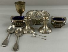 Silver: a pierced heart shaped bonbon dish with rococo scroll and flower decoration, London 1894, 12