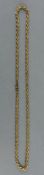 Jewellery: a 9ct yellow gold rope twist necklace, 45cm, 5.6g.