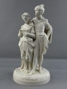 A Kerr & Binns (Worcester) figure group of Faust and Margaret, c.1860, modelled by William Boynt