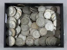 Coins: British half silver coins, various denominations, 500 fine, 1134 grams.