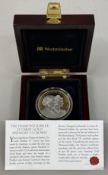 Coins: a Guernsey 2012 Queen Elizabeth II Diamond Jubilee 22ct gold piedfort £5 coin, enhanced to th