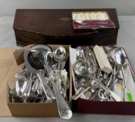Silver Plate: a mid century cased plated cutlery set by James Deakin, including carving set and a sh