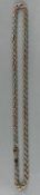 Jewellery: a 9ct three colour gold rope twist necklace, 40cm, 7.9g.