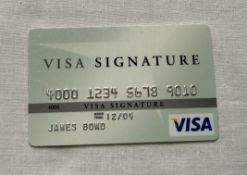 Movies: James Bond's (Daniel Craig) VISA SIGNATURE Credit Card from Martin Campbell's Casino Royale 