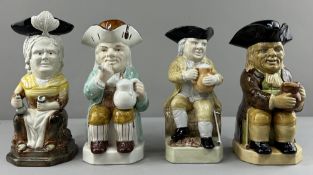 Four Doulton limited edition replica Toby jugs, one of Admiral Lord Howe after a Ralph Wood model, a