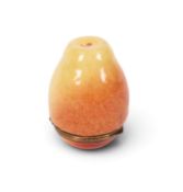 A rare South Staffordshire bonbonnière, c.1770-80, modelled as a citrus fruit, the pitted peel decor