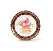 A small plate from the Lysaght service, c.1818-20, Swansea or Coalport, painted in the manner of Hen