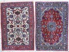 2 Lots Esfahan fein, Persien, Mitte 20.Jhd,Korkwolle auf