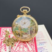REUGE Taschenuhr mit Wecker-Spieluhr und Figurenautomat,