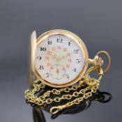 Herrensavonette in RG 585/000 mit vergoldeter Kette,