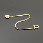 Taschenuhrkette in GG 585/000, mit Federring, L. ca. 20