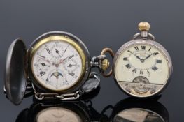 HEBDOMAS 8 Tage Taschenuhr sowie eine Savonette mit