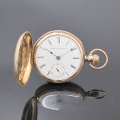 ELGIN Herrensavonette in RG 333/000, USA um 1880, 3-Deckel