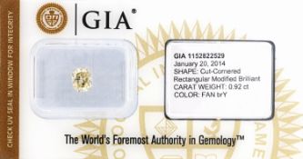 Loser Diamant, 0.92 ct Natural Fancy Brownish Yellow,