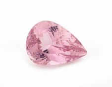 Loser Kunzit, ca. 34.7 ct, facett. Tropfen, ca. 24.4 x
