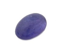 Loser Tansanit, ca. 6.67 ct, ovaler Cabochon, ca. 13.60 x