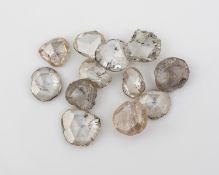 Lot lose Diamantrosen, zus. ca. 2.91 ct Ausfassware,