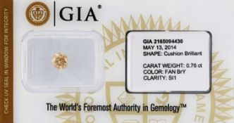 Loser Diamant, Radiant, 0.76 ct Natural Fancy