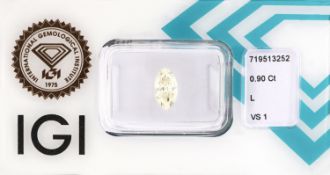 Lose Diamantnavette, 0.90 ct get.