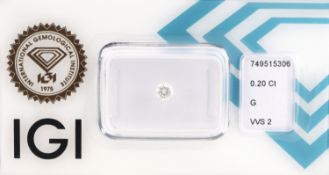 Loser Brillant, 0.20 ct feines Weiß(G)/vvs2,