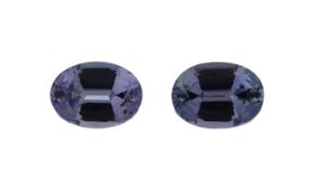 lot 2 lose ovalfacett. Tansanite, zus. ca. 1.73 ct