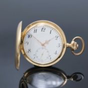 Savonette Herrentaschenuhr in RG 585/000, Schweiz um 1910,