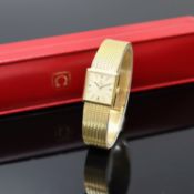 OMEGA viereckige Armbanduhr in GG 750/000 Referenz 8068,
