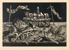 Hermann Hoormann, 1931-2022, Stillleben, Holzschnitt,