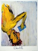 Georg Baselitz, geb.1938, 'Glastrinker', Kunstdruck 2007,