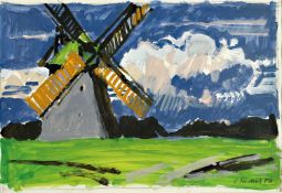 Heinz Friedrich, 1924-2018 Schwetzingen, Landschaft mit
