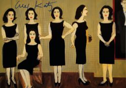 Alex Katz, geb. 1927, 'The Black Dress', Kunstpostkarte,